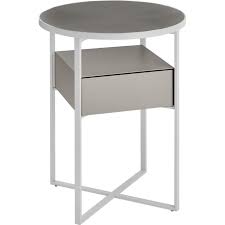Black, white or chromed steel. Minimize Round Plus Side Table By Yomei Height 60cm