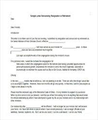10 Sample Retirement Resignation Letters Free Sample Example