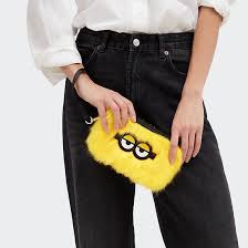 minions creativity large furry pouch