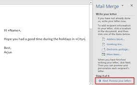 how to use mail merge in word to create