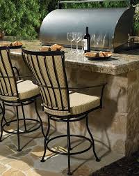 Outdoor Kitchen With Bar Stools