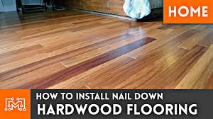 Best reviews guide analyzes and compares all flooring nails of 2021. How To Install Hardwood Flooring Nail Down Home Renovation I Like To Make Stuff Youtube