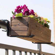 Trying to find fresh flower box ideas for spring, summer, fall. Balcony Flower Pot Tray Holder Multifunction Hanging Planter Brackets Stand Fence Rail Plant Bracket For Garden Apartment Plant Cages Supports Aliexpress