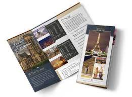 travel paris tri fold brochure template