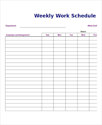 excel weekly schedule templates 8