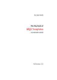 Latex Templates Title Pages