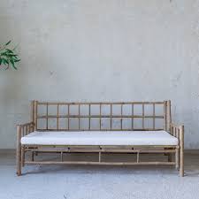 Bamboo Garden Sofa With Upholstered