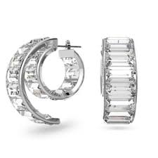 Swarovski Matrix Crystal Earrings Rhodium Plated 5600776 Jewellery