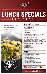 lunch specials stonefire grill
