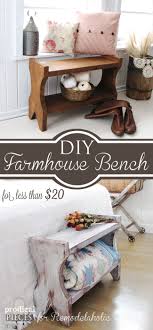 diy rustic farmhouse bench tutorial
