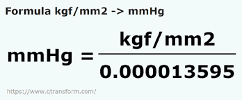 kgf mm2 to mmhg convert kgf mm2 to mmhg