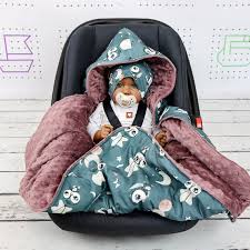 Dark Dream Penguins Car Seat Blanket