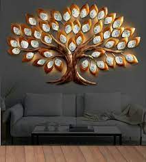 Silver Brown Oak Mosaic Tree Decor