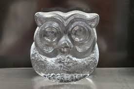 Vintage Lars Sten Glass Owl Skruf