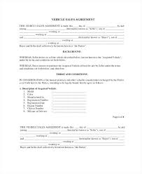 Car Sale Agreement Professional Sales Auto Purchase Format