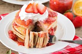 strawberry pancakes with homemade