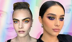 trendy multicolour eye makeup