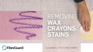 how to remove wax crayons stains from a