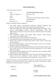 Surat pernyataan diri memang ada beragam, tetapi biasanya secara umum itu berisi kesanggupan dari pihak pembuatnya. Surat Pernyataan Nusantara Sehat