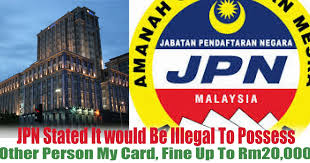 Get their location and phone number here. Jpn Stated It Would Be Illegal To Possess Other Person My Card With Fine Up To Rm20 000 Everydayonsales Com News