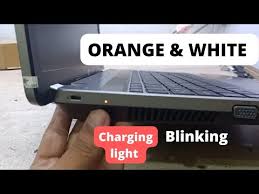 hp laptop charging light blinking white