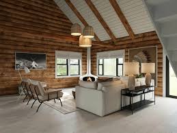 log cabin modern interior