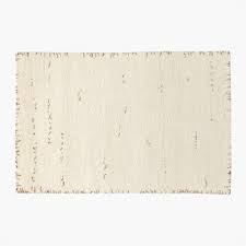 marrin modern white wool area rug 5 x8
