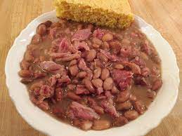 pinto beans and ham on the stove top