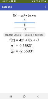 Maths Quadratic Equations Generator