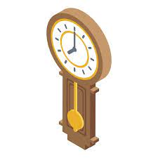 Antique Pendulum Clock Vector Icon