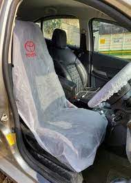 White Non Woven Car Front Seat Cover