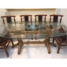 Neo Oval Shape Glass Top Dining Table