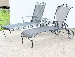 Wrought Iron Patio Chaise Lounge Chairs