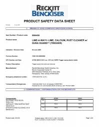 safety data sheet reckitt