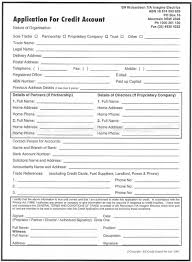 Download New Business Credit Application Form Template Can