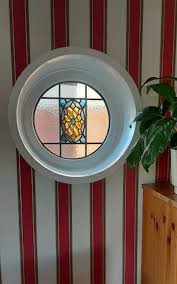 Round Encapsulated Stained Glass Window