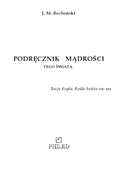 J. M. Bocheński - Poręcznik Mądrości Tego Świata | PDF