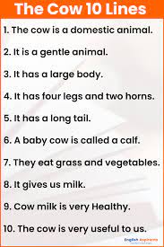 The Cow Essay 10 Lines | 10 Lines on Cow [4 Sets]