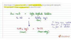 iron nails and copper sulp solution