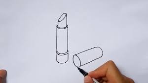 how to draw a lipstick sketch drawing