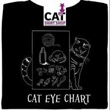 Details About Cat Eye Chart Shirt Yarn Fish Catnip Yummy Cat Treats Funny Cat T Shirt