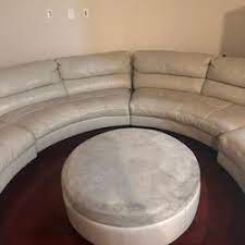 white franchesca curve sectional sofa