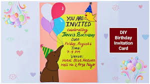 diy birthday invitation card birthday