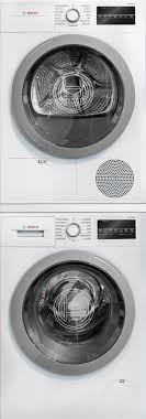 The kind of outlet required for your washing machine might depend on its specifications. Bosch Bowadreuc3 Stacked Washer Dryer Set With Front Load Washer And Electric Dryer In White