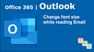 change font size while reading an email