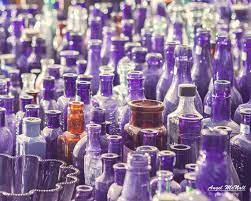 Antique Bottles Purple Glass Vintage