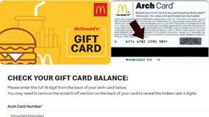 check your mcdonald s gift card balance