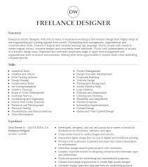 freelance designer resume exles