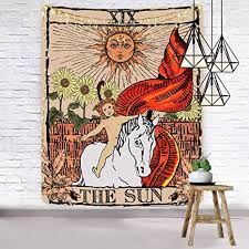 This card gives an assurance that the situation is going to get better. Amazon Com Hexagram Tarot Tapestry Sun Tapestry Wall Hanging Medieval Mystical Sun Tarot Card Wall Tapestries For Bedroom Living Room Dorm Home Decor 59 X 83 Home Kitchen