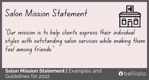 salon mission statement sles and